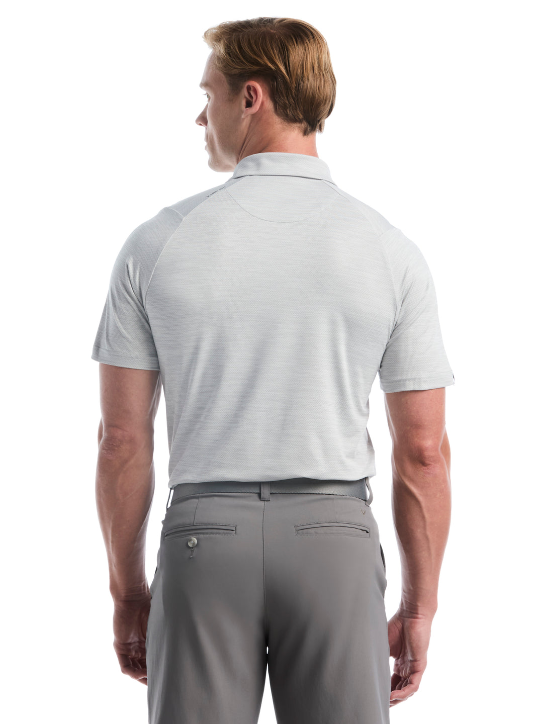 Heather Jacquard Essential Golf Polo (Highrise Htr) 