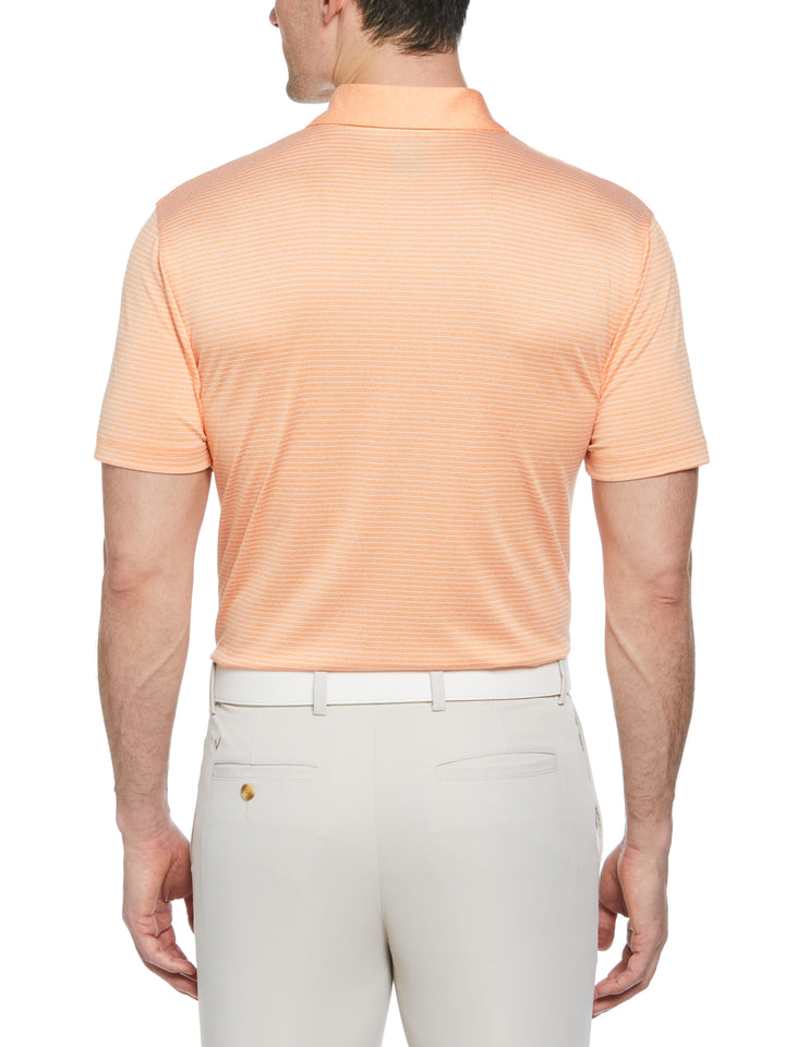 Heather Micro Stripe Golf Polo (Bird Of Paradise Htr) 