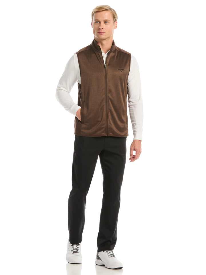 Mens Herringbone Midweight Full Zip Vest-Vests-Callaway