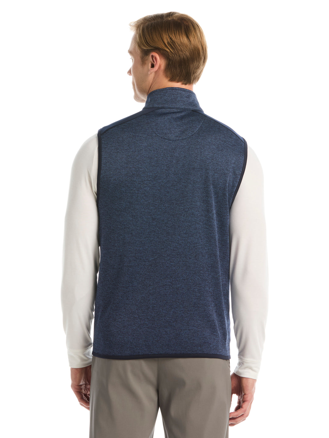 Mens Herringbone Midweight Full Zip Vest-Vests-Callaway
