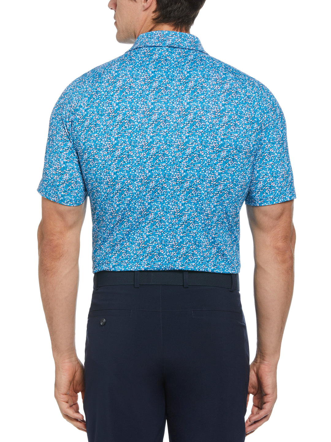 blue hexagon dress shirt Mens Brook Taverner Blue Hexagon Geometric Print Cotton Shirt US 14.5 R