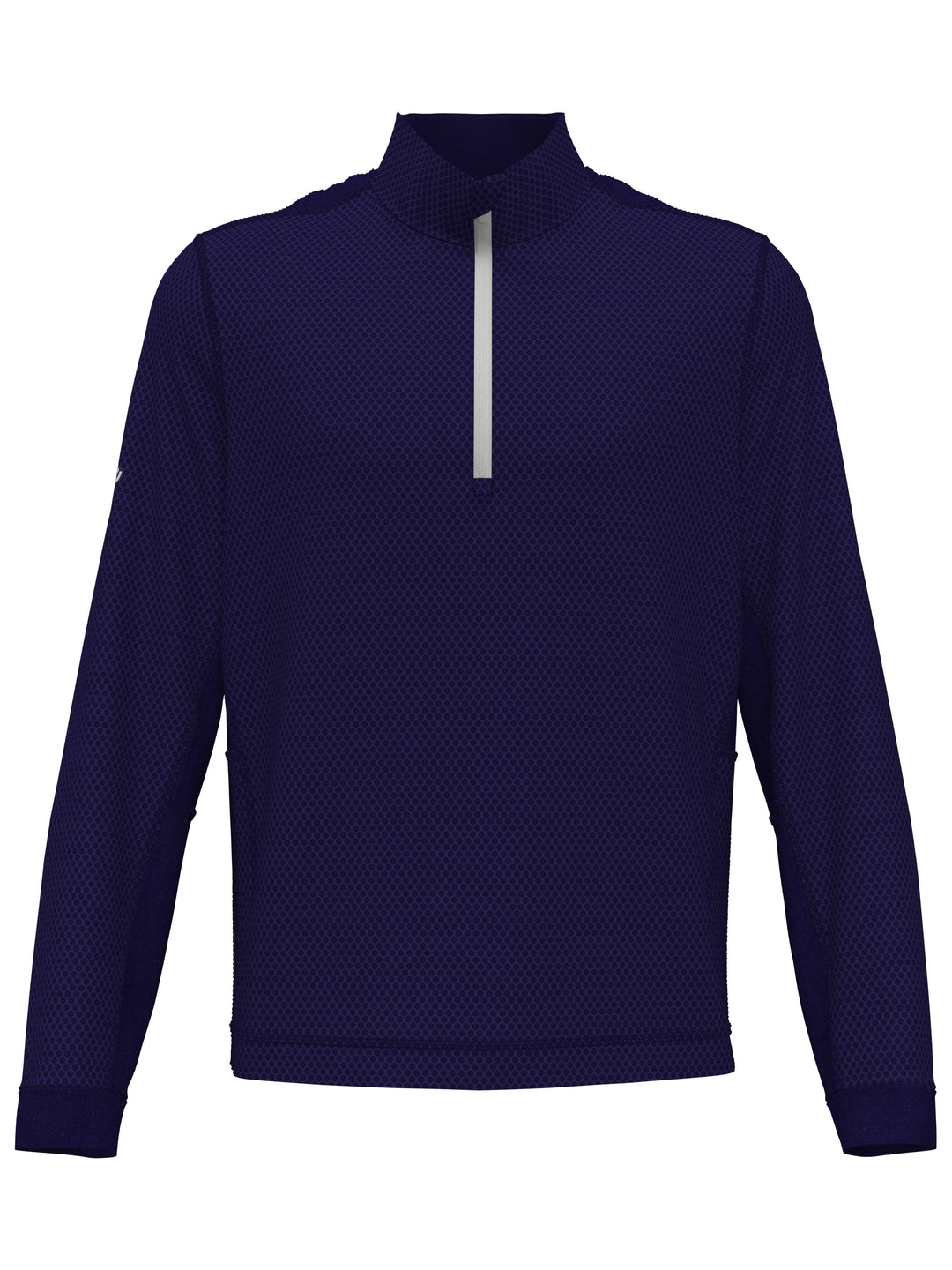 Hexagon Textured 1/2 Zip Base Layer Golf Top (Peacoat) 