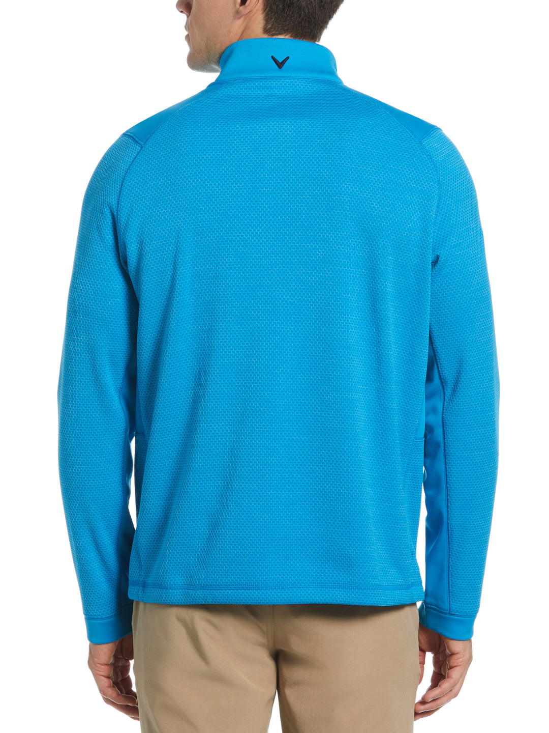 Hexagon Textured 1/2 Zip Base Layer Golf Top (Hawaiian Htr) 