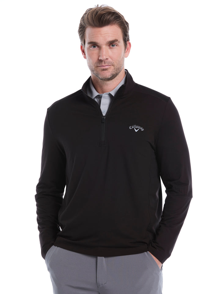 Lightweight 1/4 Zip Golf Pullover (Caviar) 