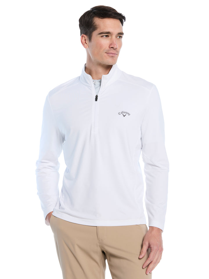 Lightweight 1/4 Zip Golf Pullover (Bright White) 
