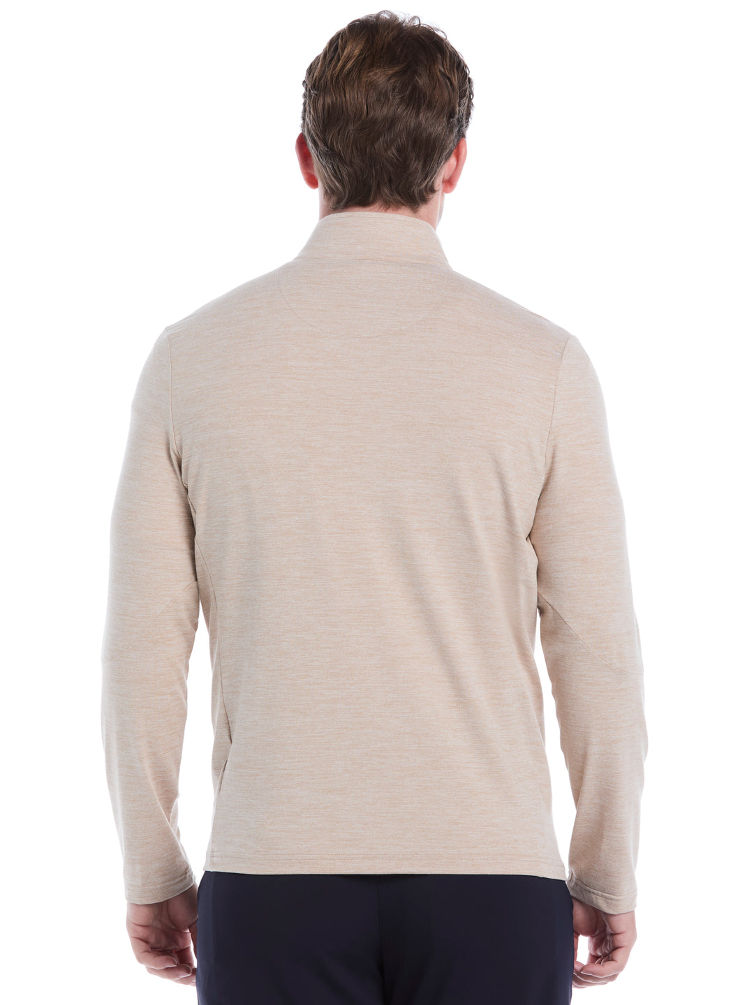Lightweight 1/4 Zip Golf Pullover (Khaki Htr) 