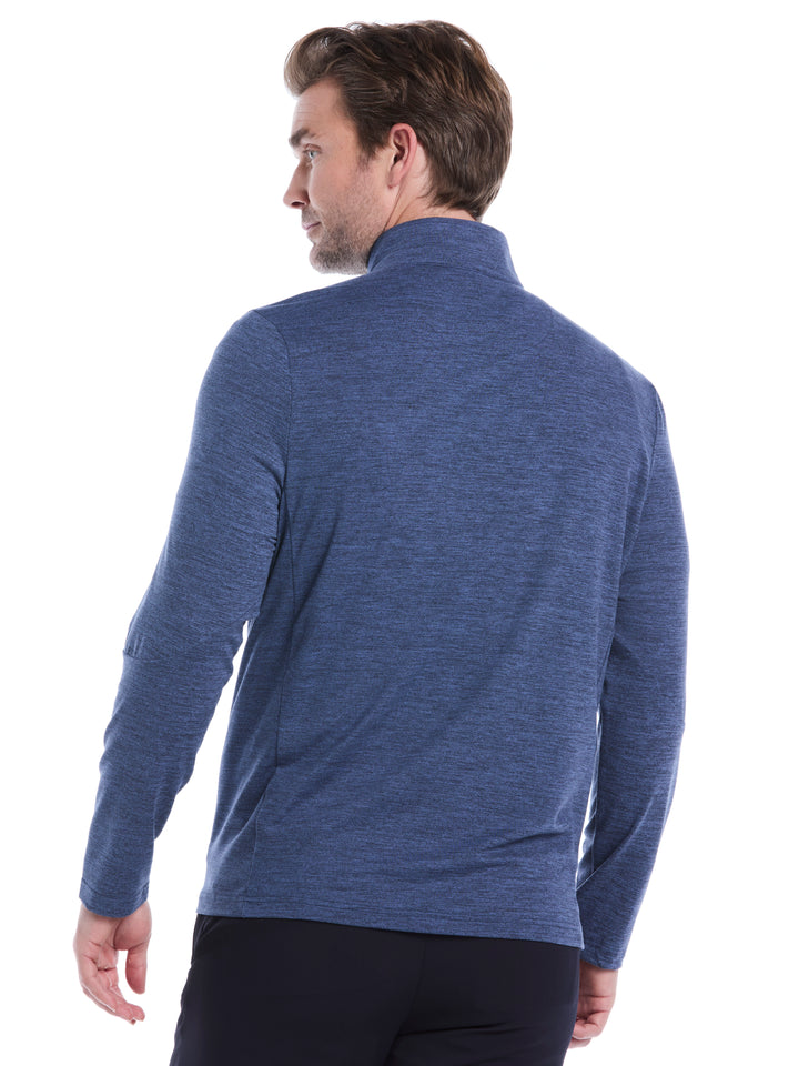 Lightweight 1/4 Zip Golf Pullover (Peacoat Heather) 