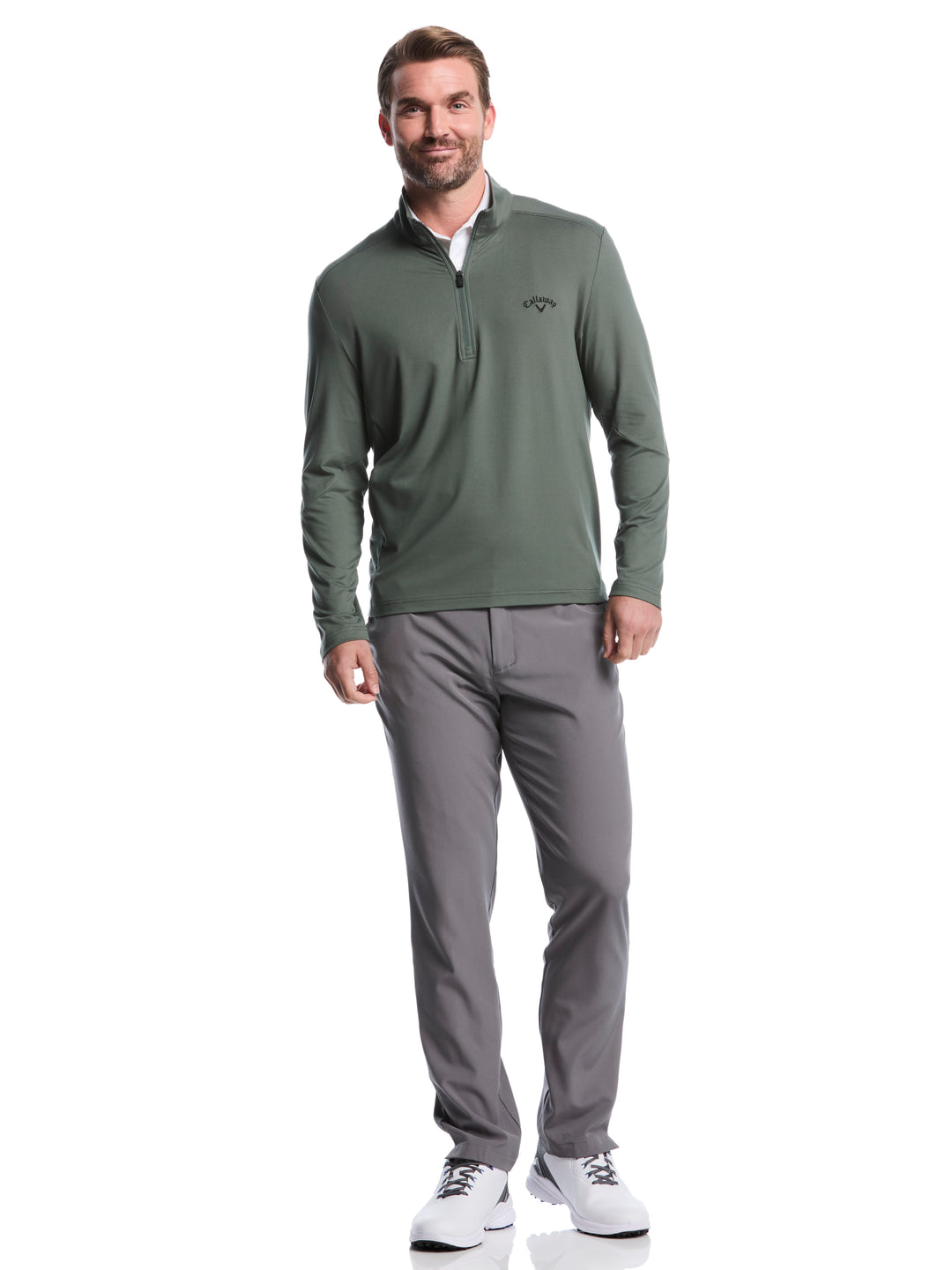 Lightweight 1/4 Zip Golf Pullover (Dark Forest) 