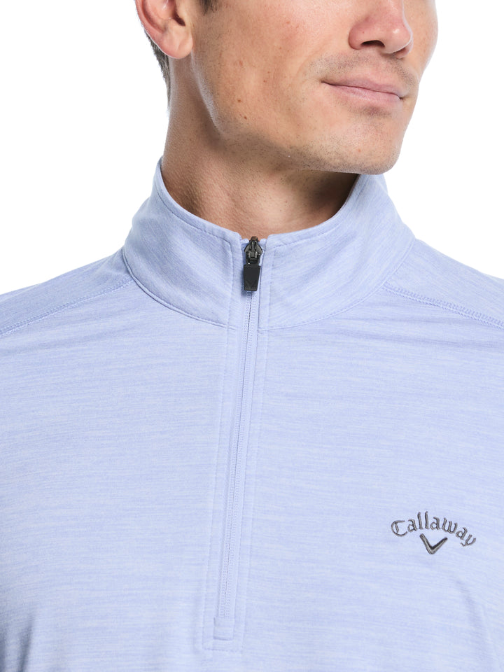 Lightweight 1/4 Zip Golf Pullover (Chambray Htr) 