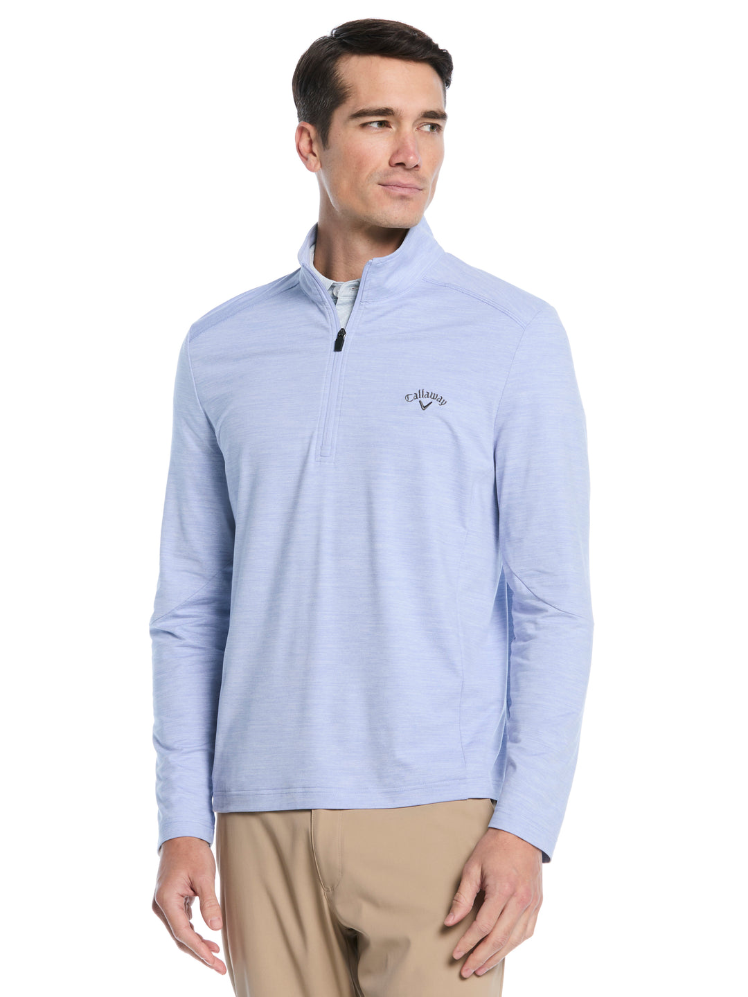 Lightweight 1/4 Zip Golf Pullover (Chambray Htr) 