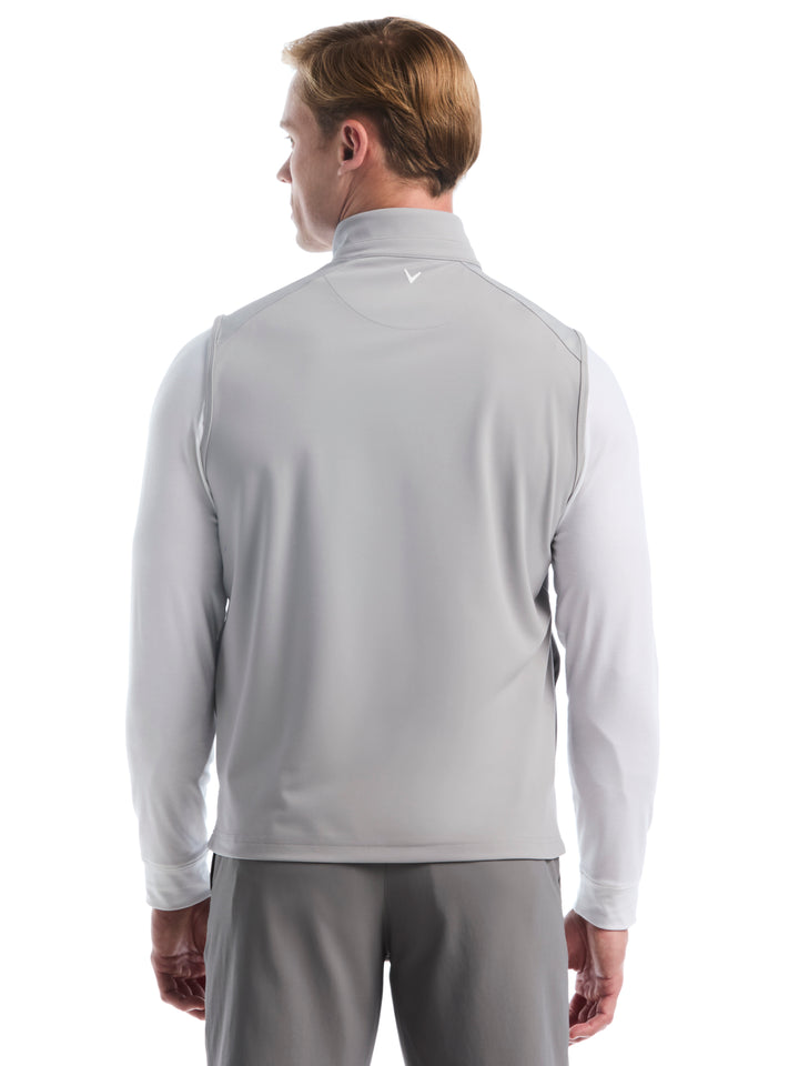 Lightweight Knit 1/4 Zip Golf Vest (Concrete) 