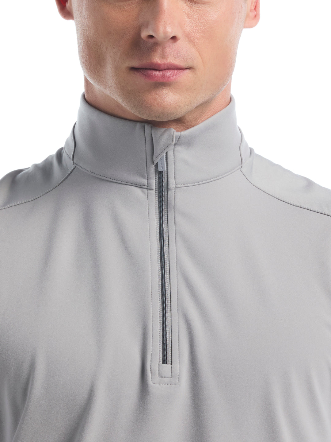 Lightweight Knit 1/4 Zip Golf Vest (Concrete) 