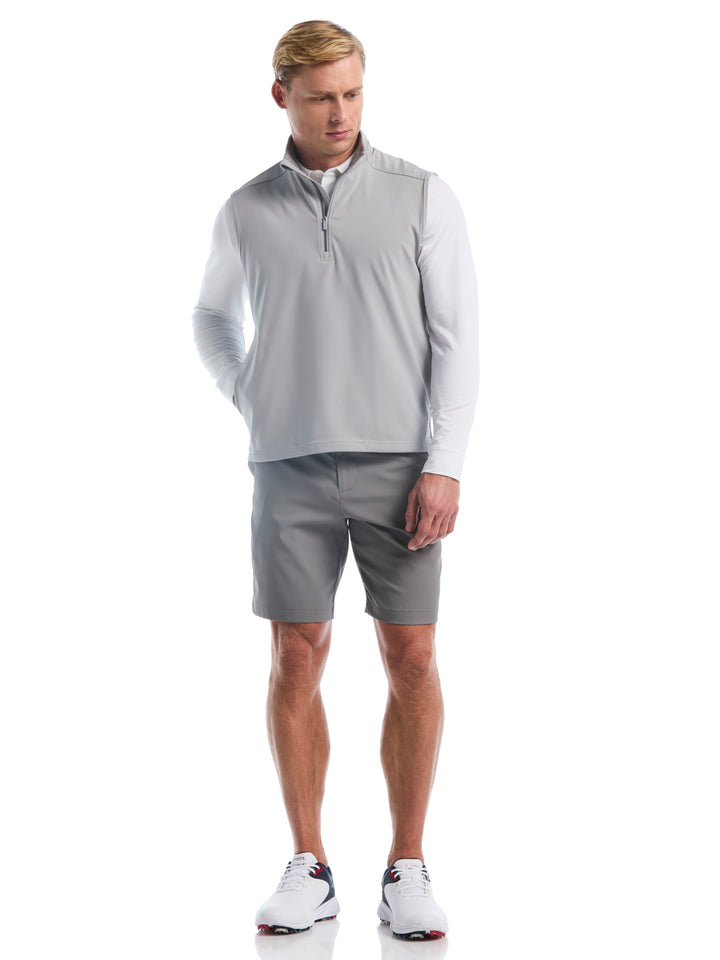Lightweight Knit 1/4 Zip Golf Vest (Concrete) 