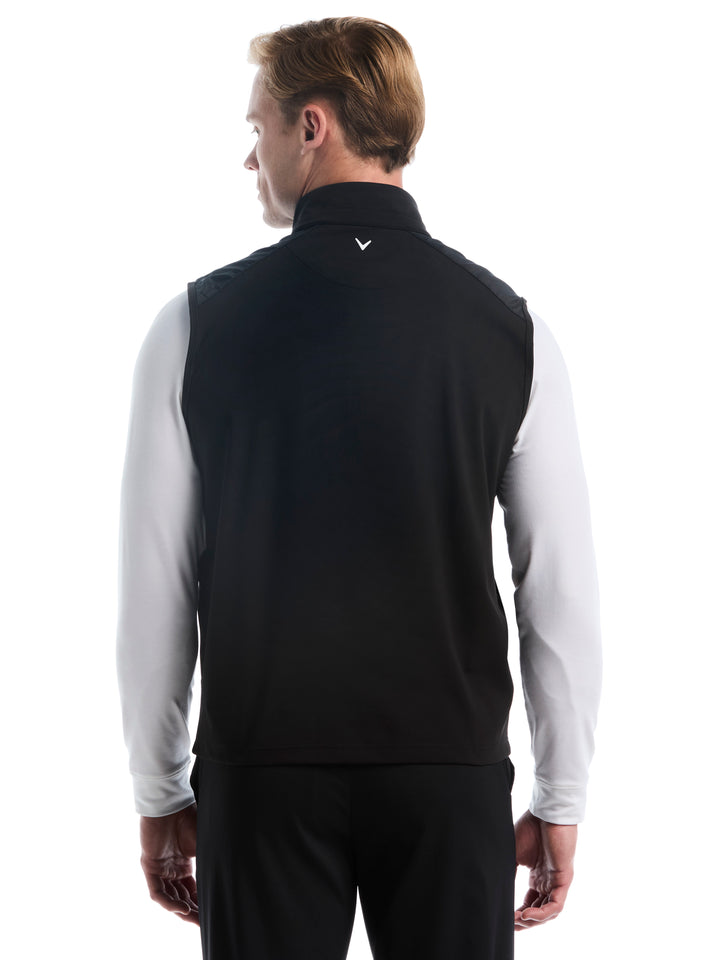 Lightweight Knit 1/4 Zip Golf Vest (Caviar) 