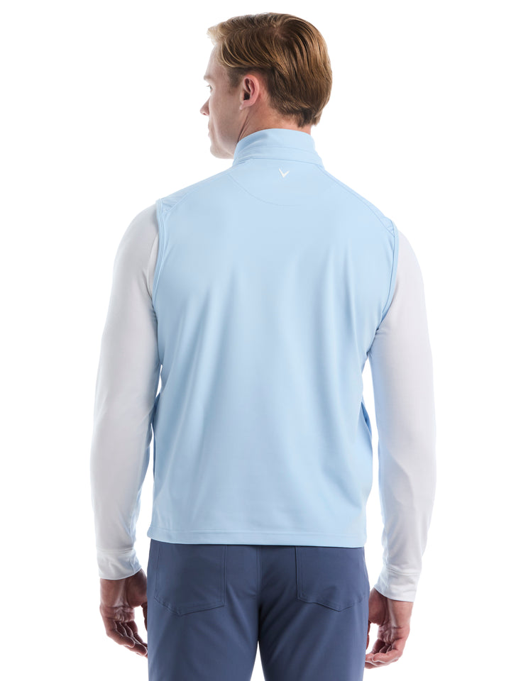 Lightweight Knit 1/4 Zip Golf Vest (Cerulean) 
