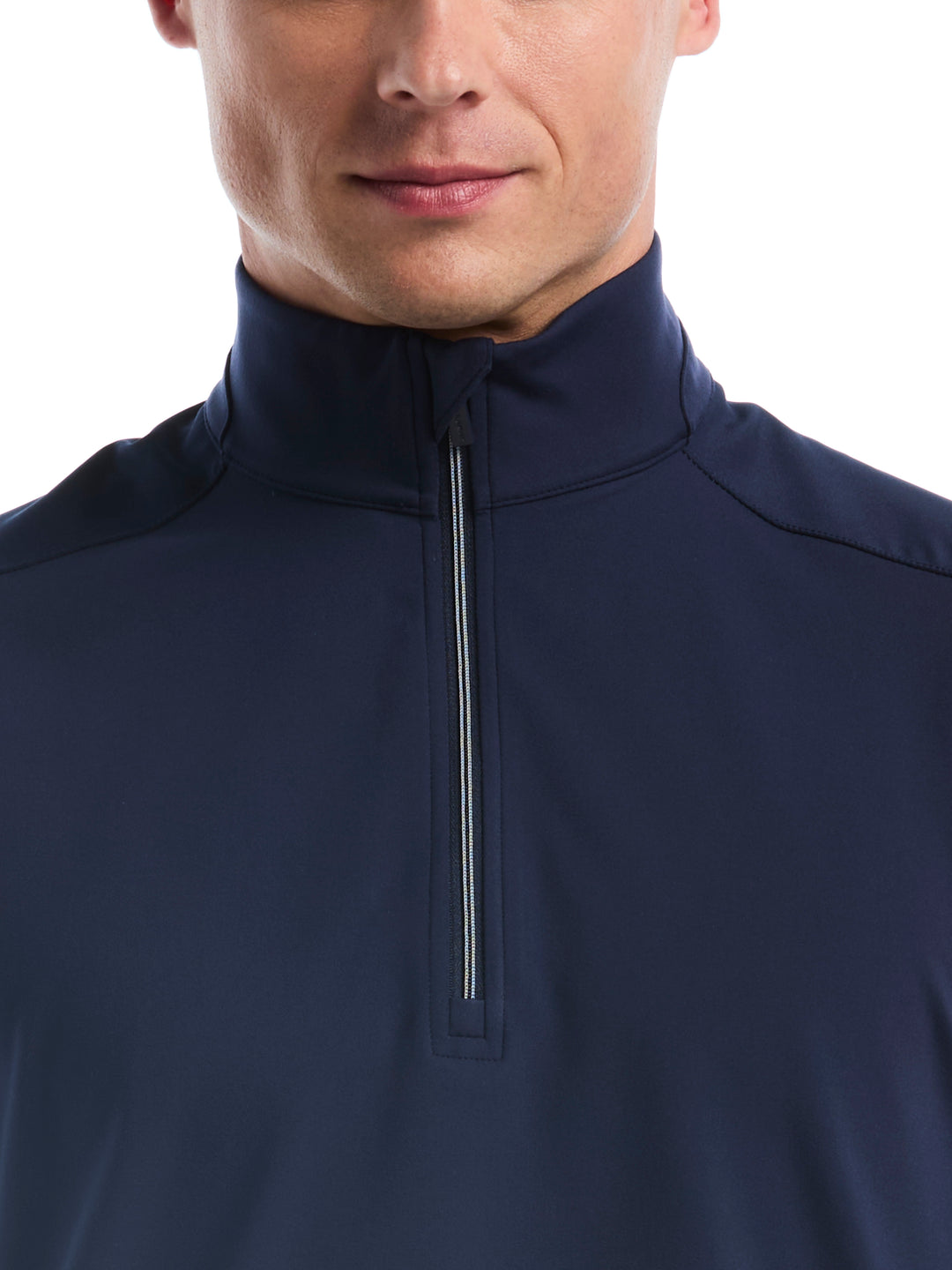 Lightweight Knit 1/4 Zip Golf Vest (Peacoat) 