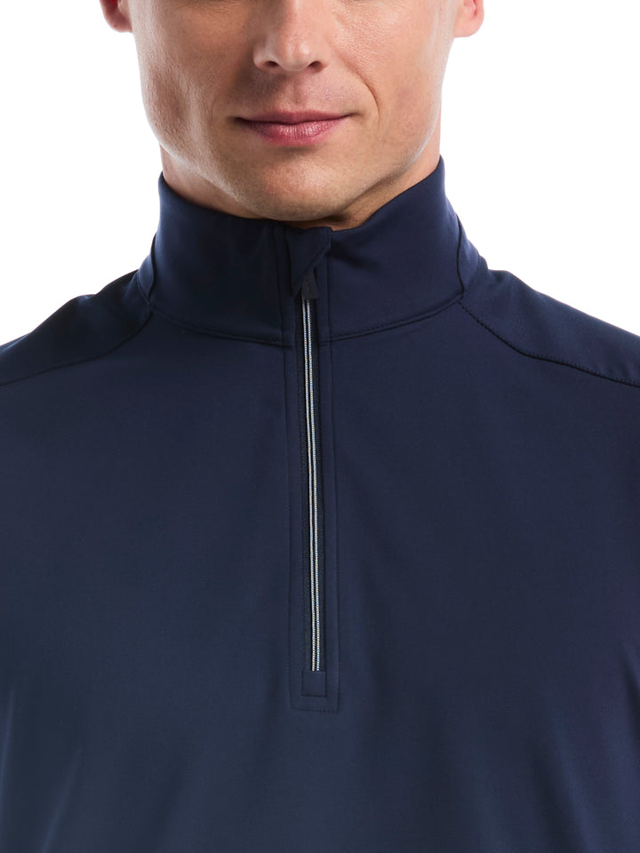 Lightweight Knit 1/4 Zip Golf Vest (Peacoat) 