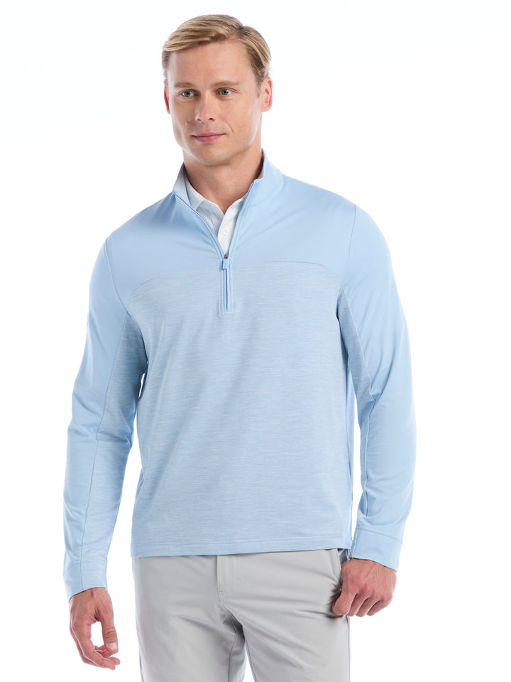 Mens Lightweight Lux Touch Quarter Zip-Pullovers-Cerulean-S-Callaway