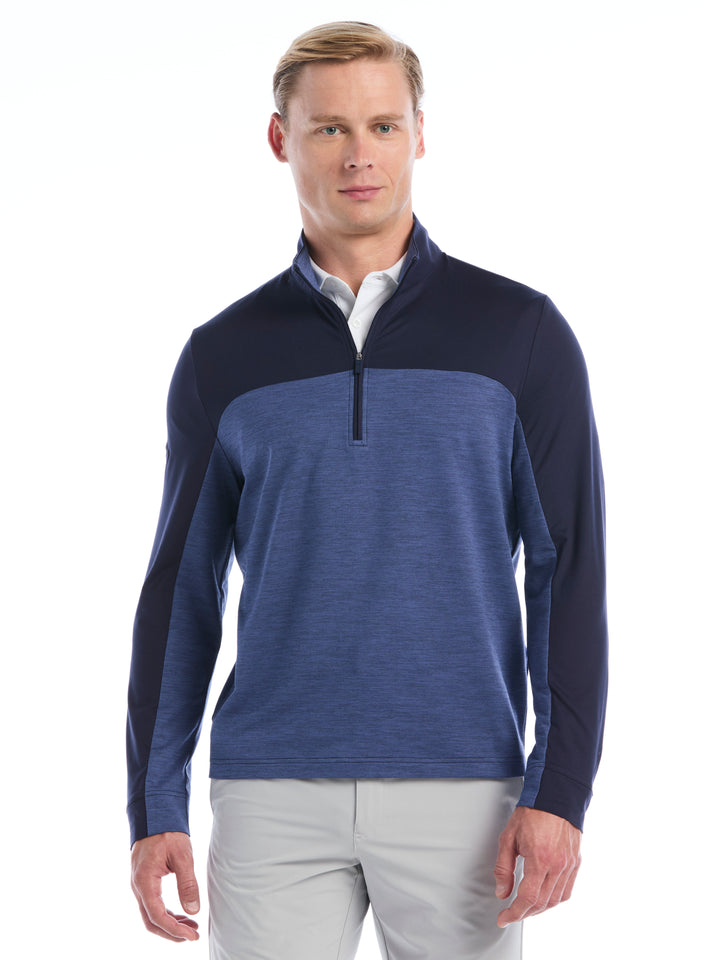 Mens Lightweight Lux Touch Quarter Zip-Pullovers-Navy-S-Callaway