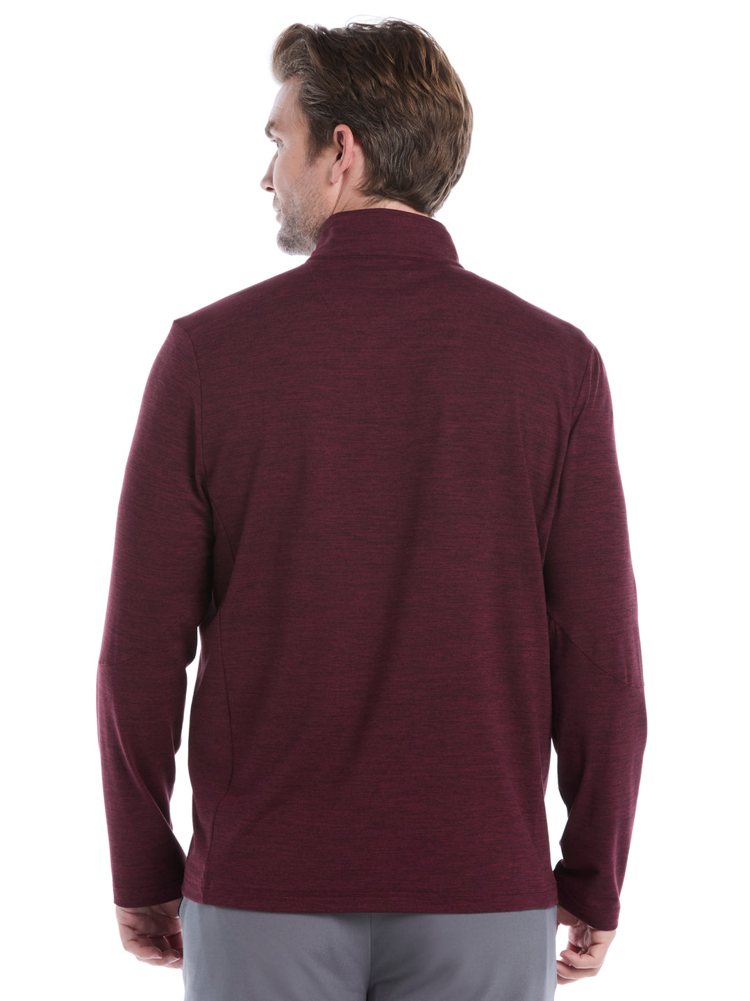 Lightweight 1/4 Zip Golf Pullover (Tawny Port Htr) 