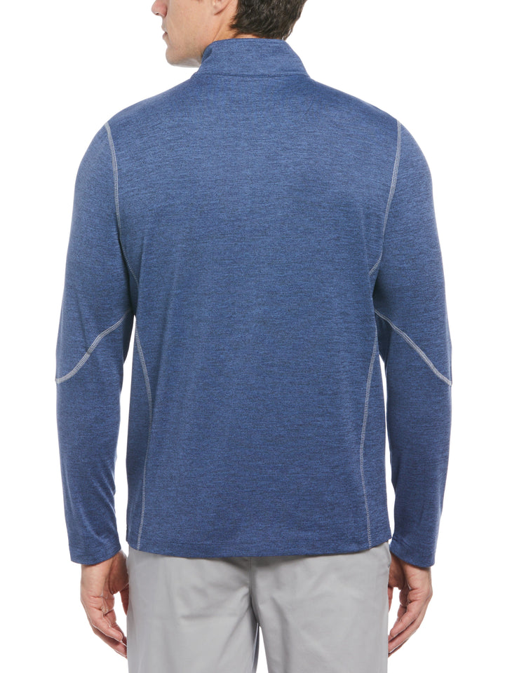 Lightweight Quarter Zip Golf Pullover (Peacoat Heather) 