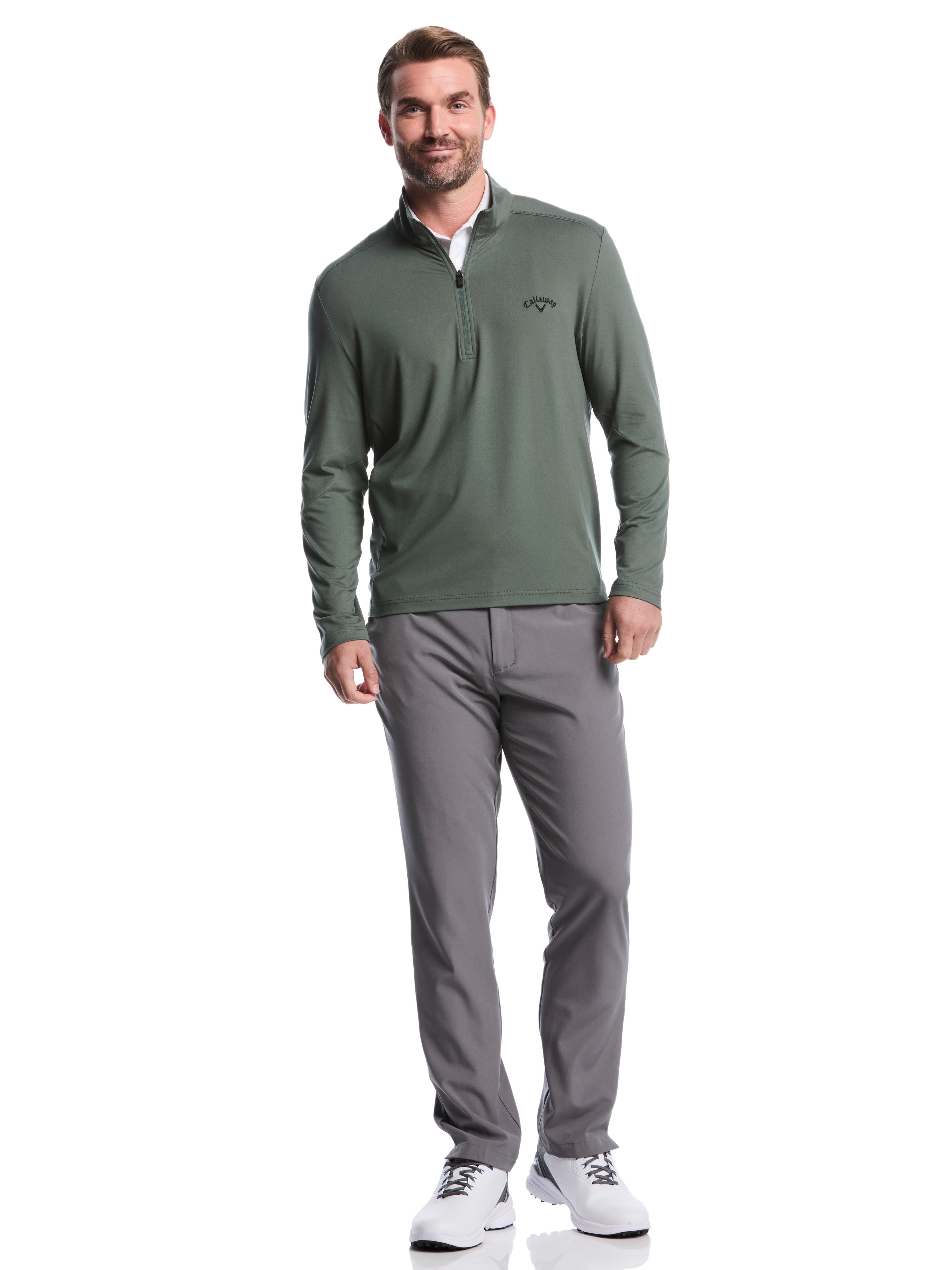 Callawayゴルフウェア Callaway Golf Midweight Textured 1/4 Zip Pullover | RockBottomGolf.com