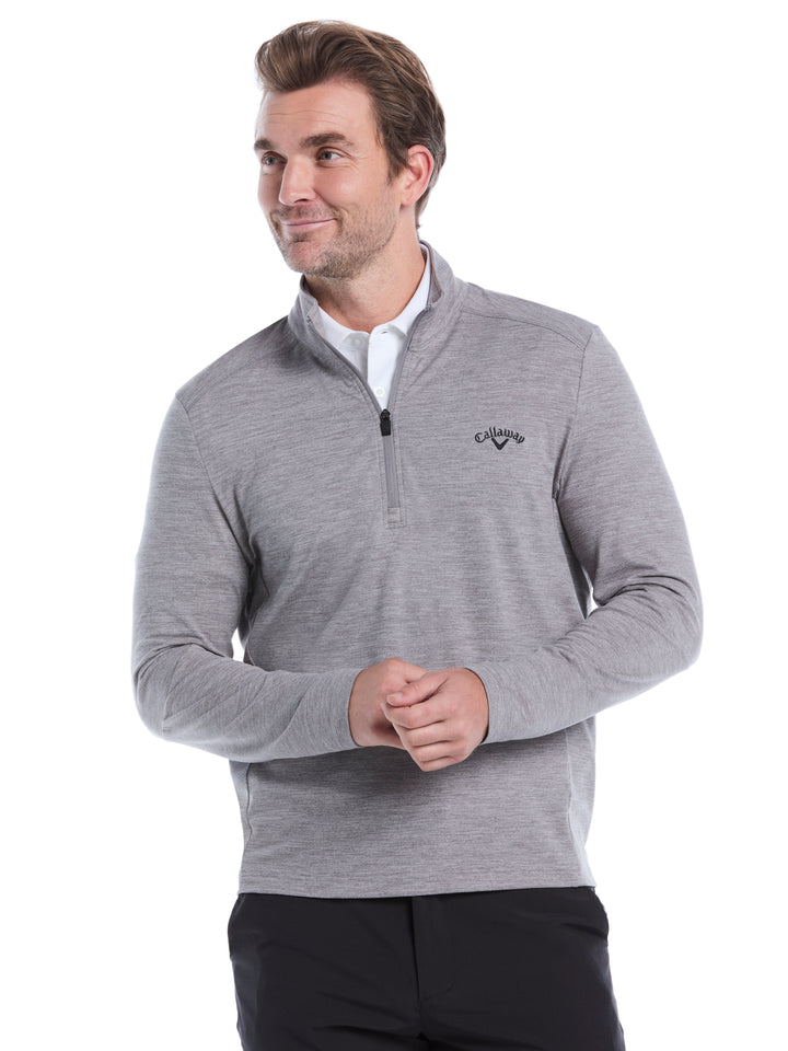 Lightweight 1/4 Zip Golf Pullover (Quiet Shade Htr) 