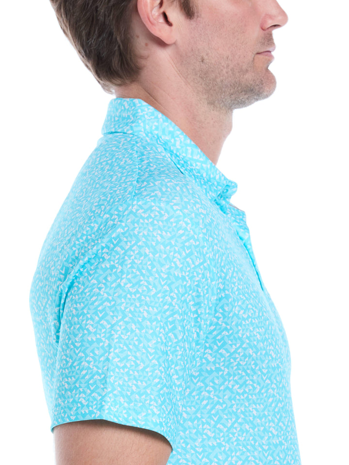 Mens Linear Chevron Print Golf Polo-Polos-Callaway
