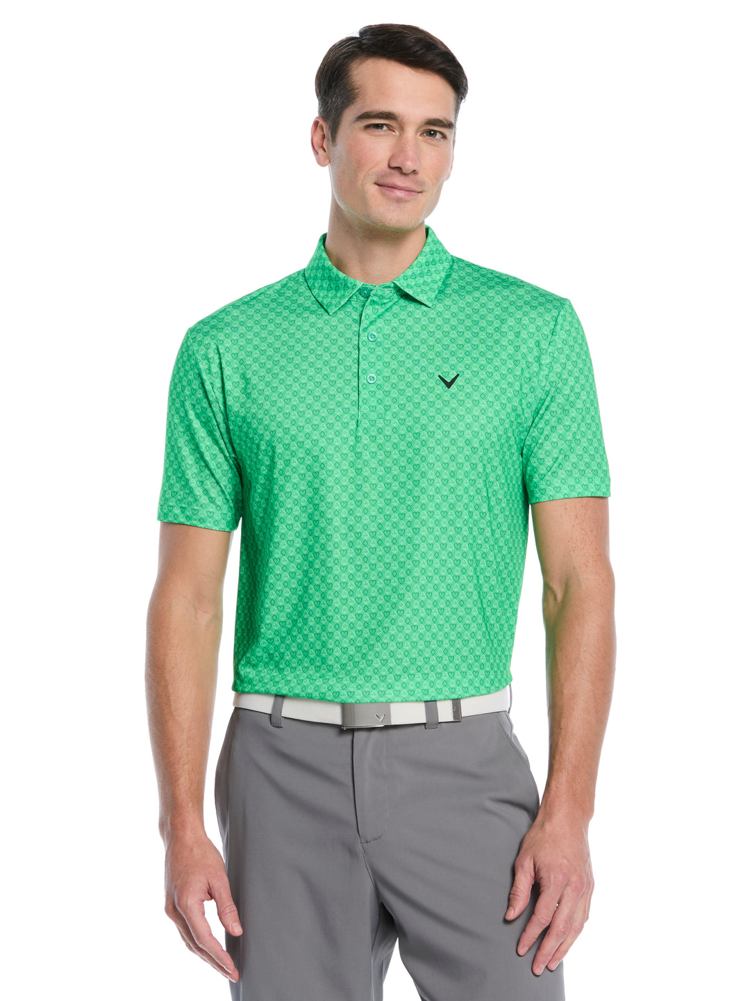 Mens Lucky Cards Print Polo-Polos-Bright Green-S-Callaway