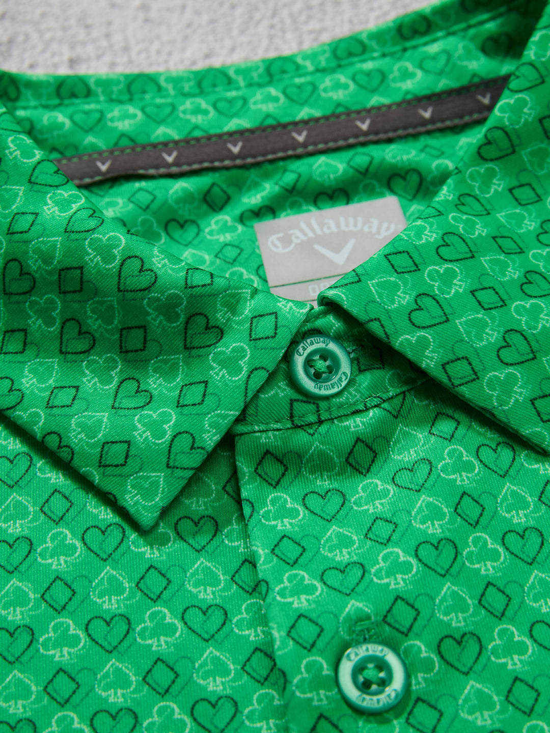 Mens Lucky Cards Print Polo-Polos-Callaway