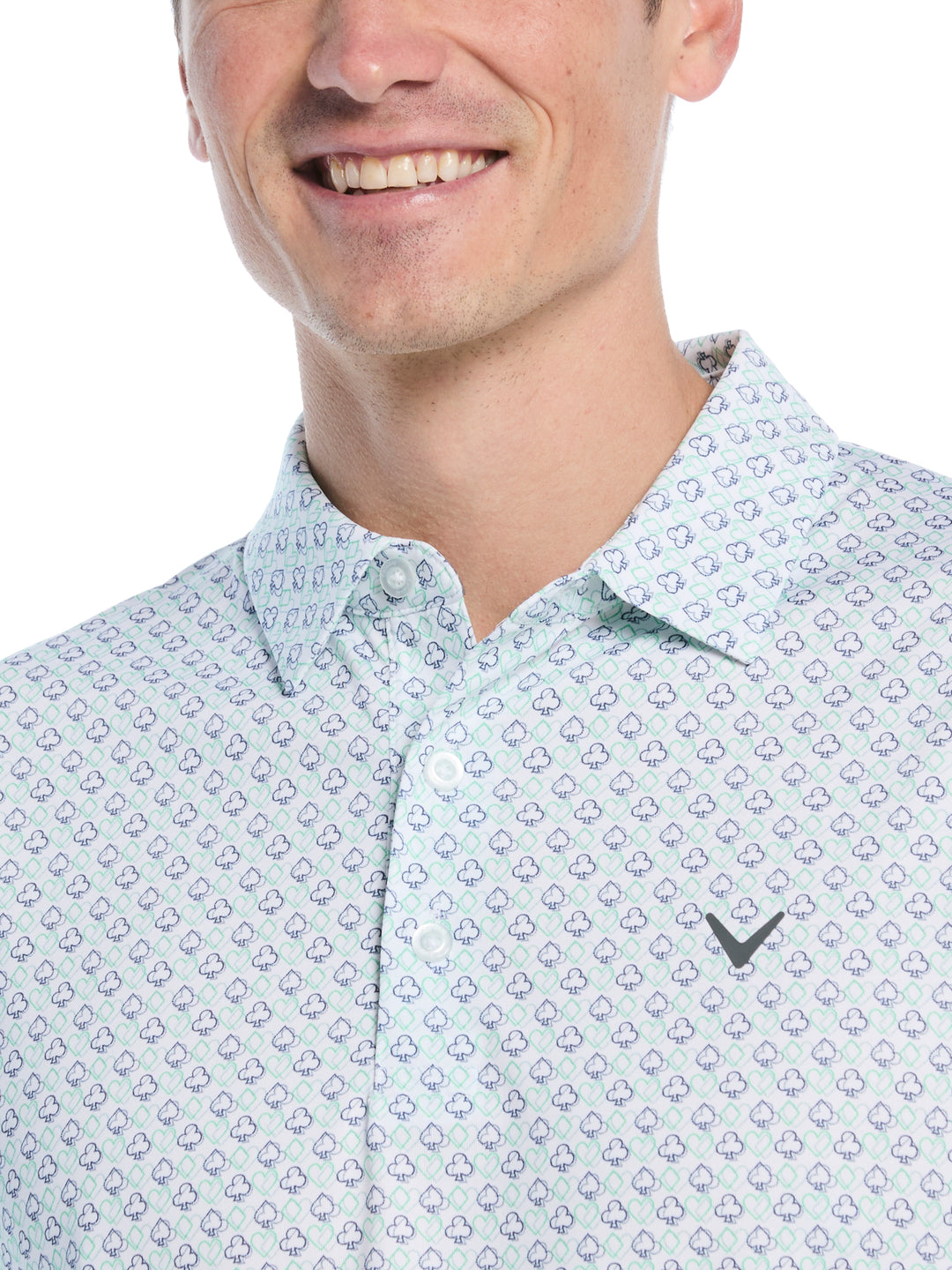 Mens Lucky Cards Print Polo-Polos-Callaway