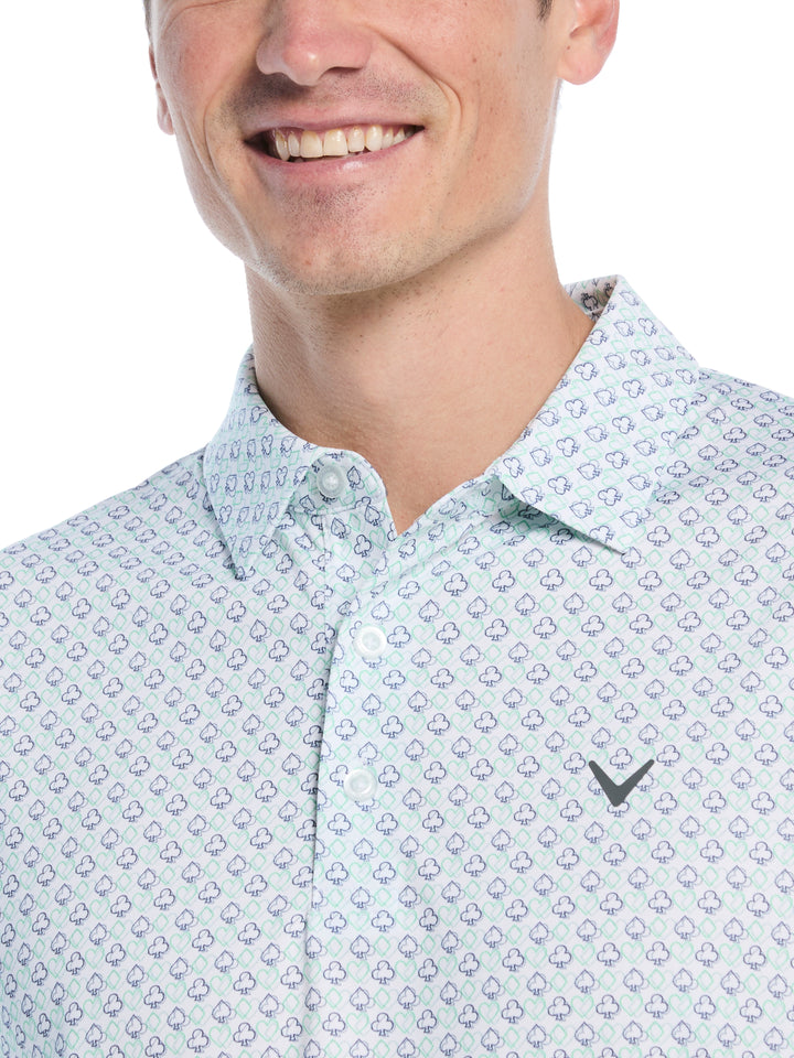 Mens Lucky Cards Print Polo-Polos-Callaway