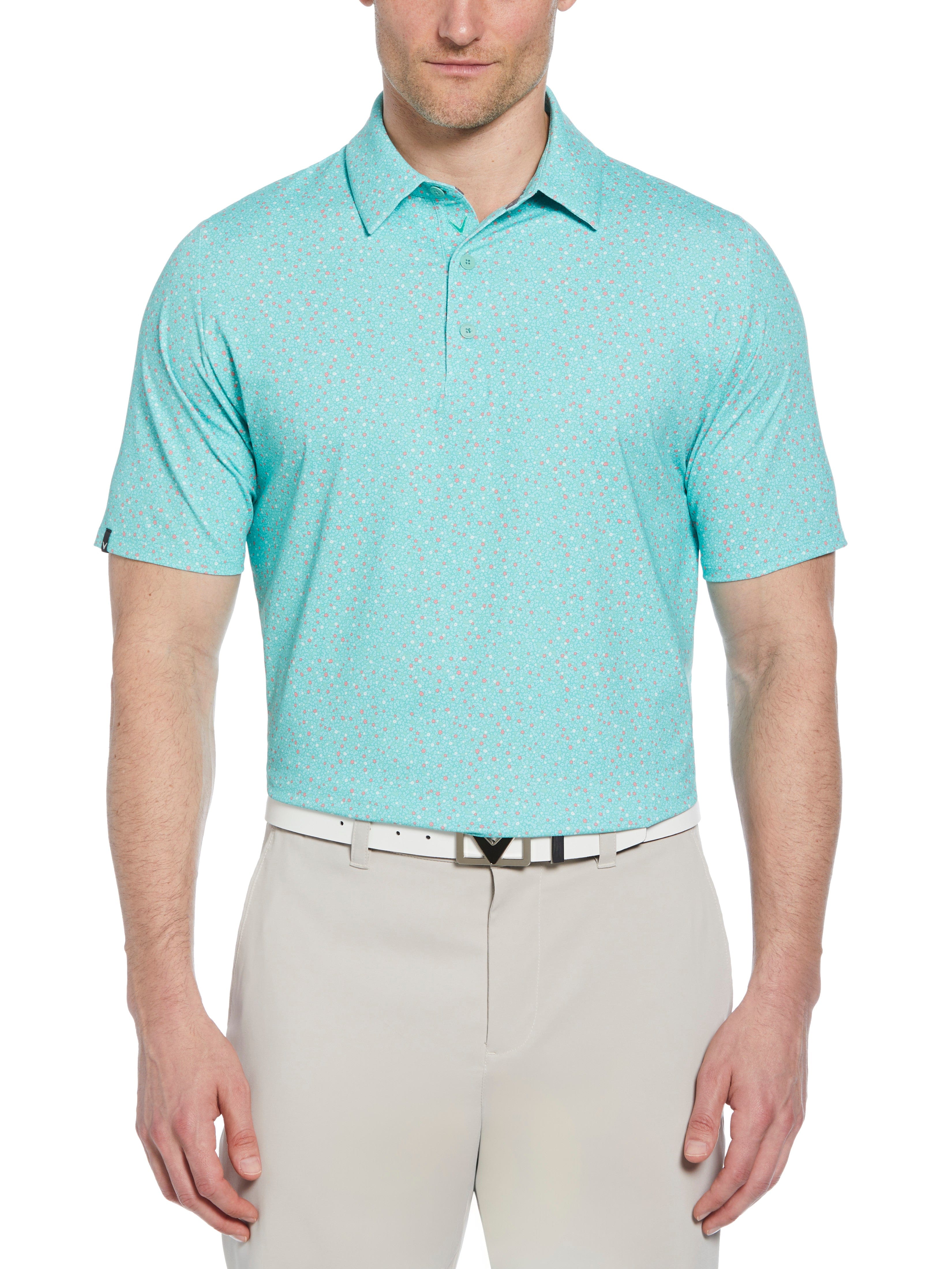 Mens Micro Floral Print Polo – Callaway Apparel
