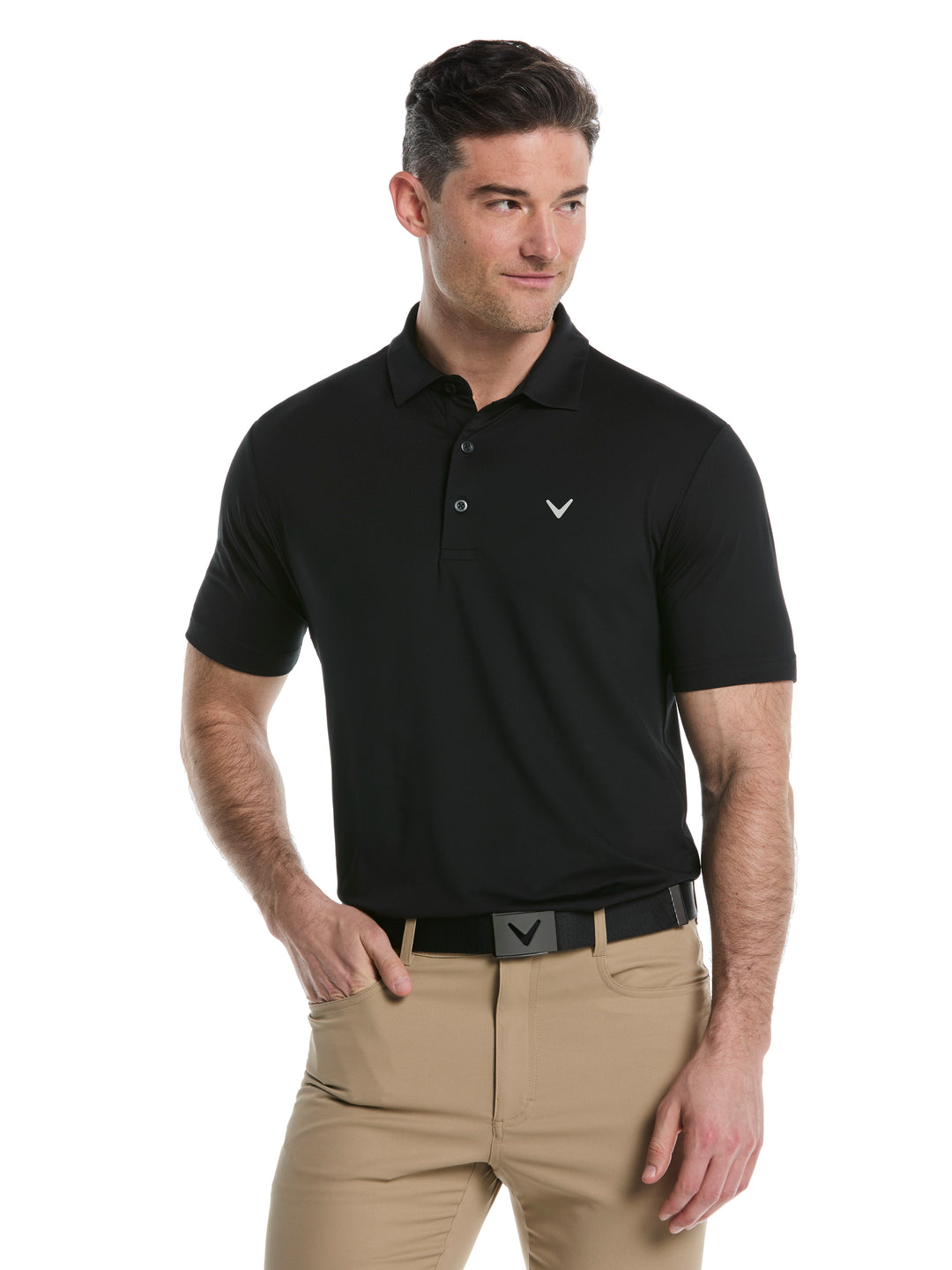 Mens Micro Hex Solid Color (Caviar) 