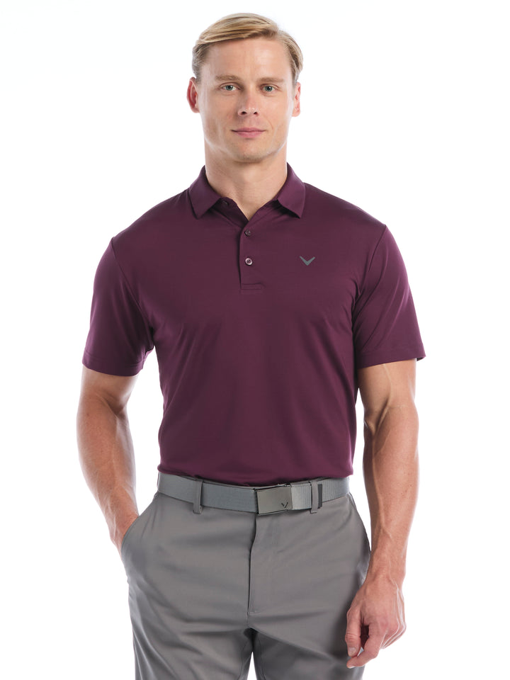 Mens Micro Hex Golf Polo-Polos-Italian Plum-S-Callaway