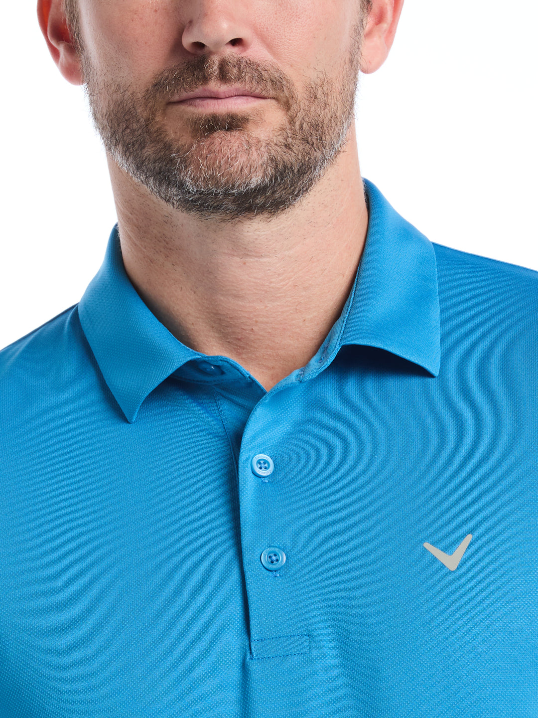 Micro Hex Golf Polo Shirt (Cendre Blue) 