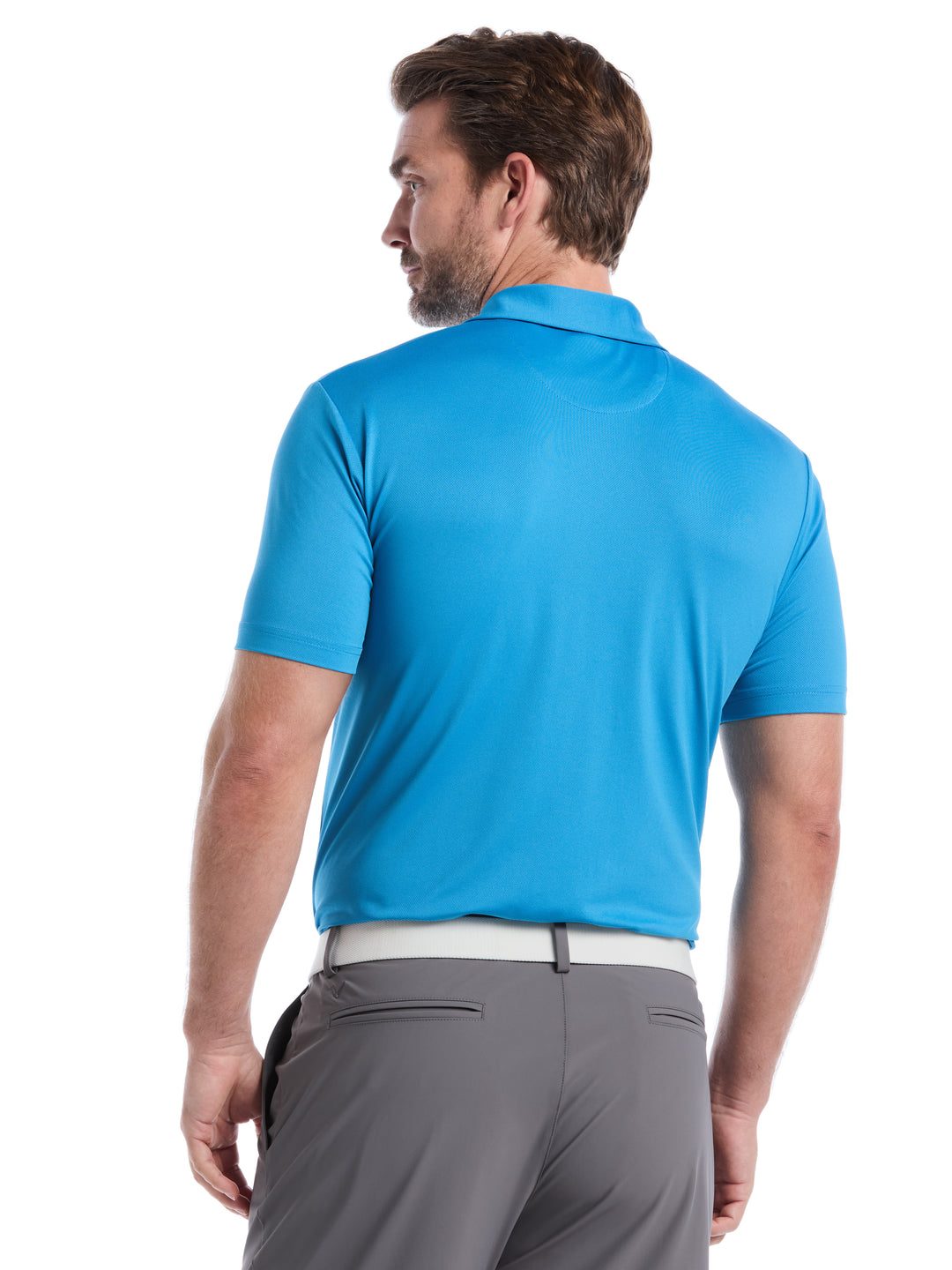 Micro Hex Golf Polo Shirt (Cendre Blue) 