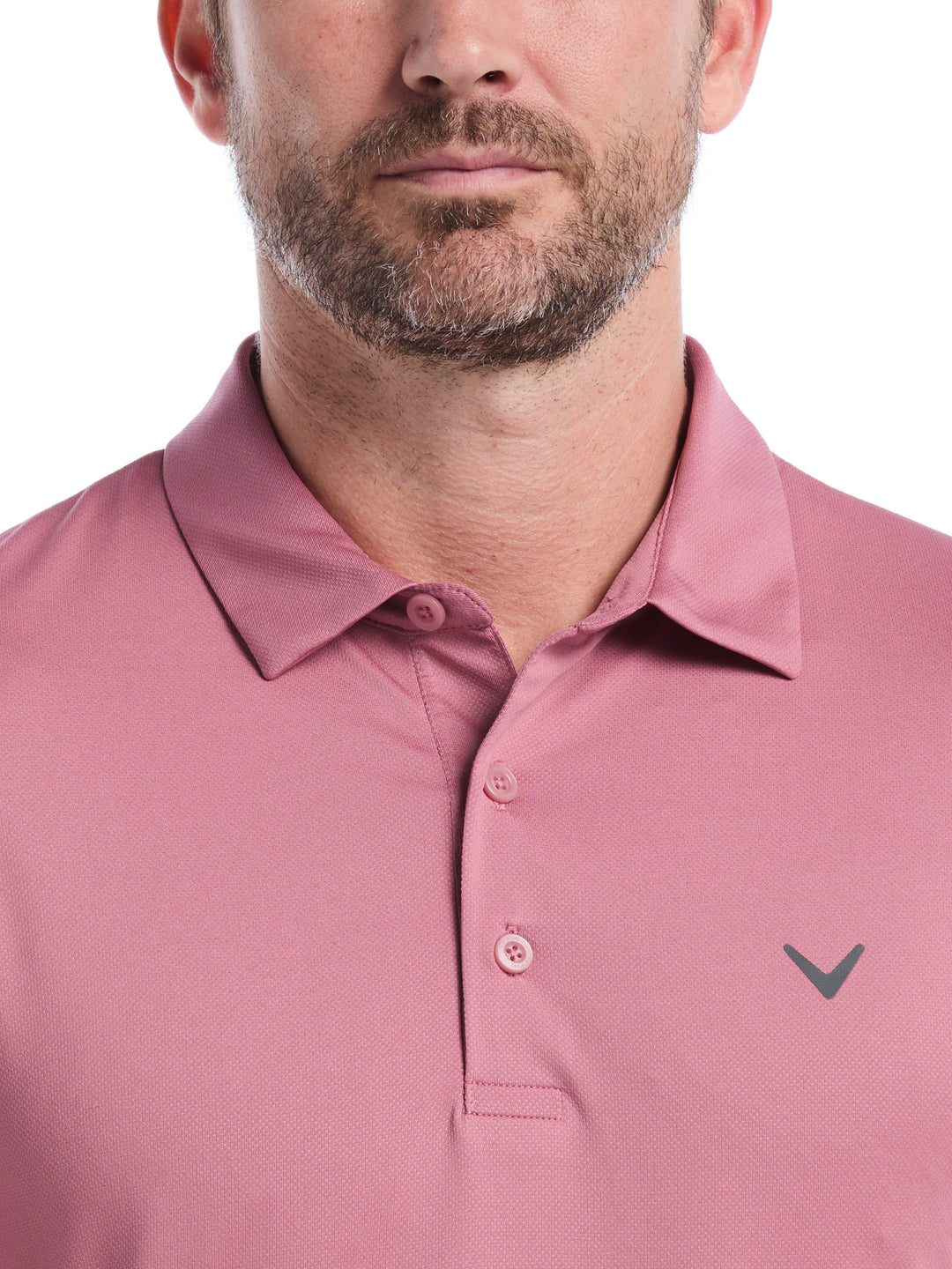 Micro Hex Golf Polo Shirt (Mesa Rose) 