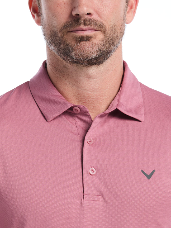 Micro Hex Golf Polo Shirt (Mesa Rose) 