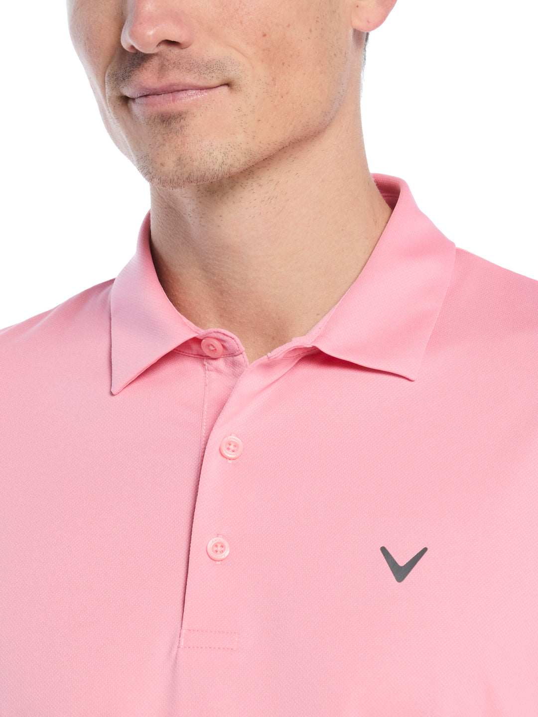 Micro Hex Golf Polo Shirt (Dianthus) 