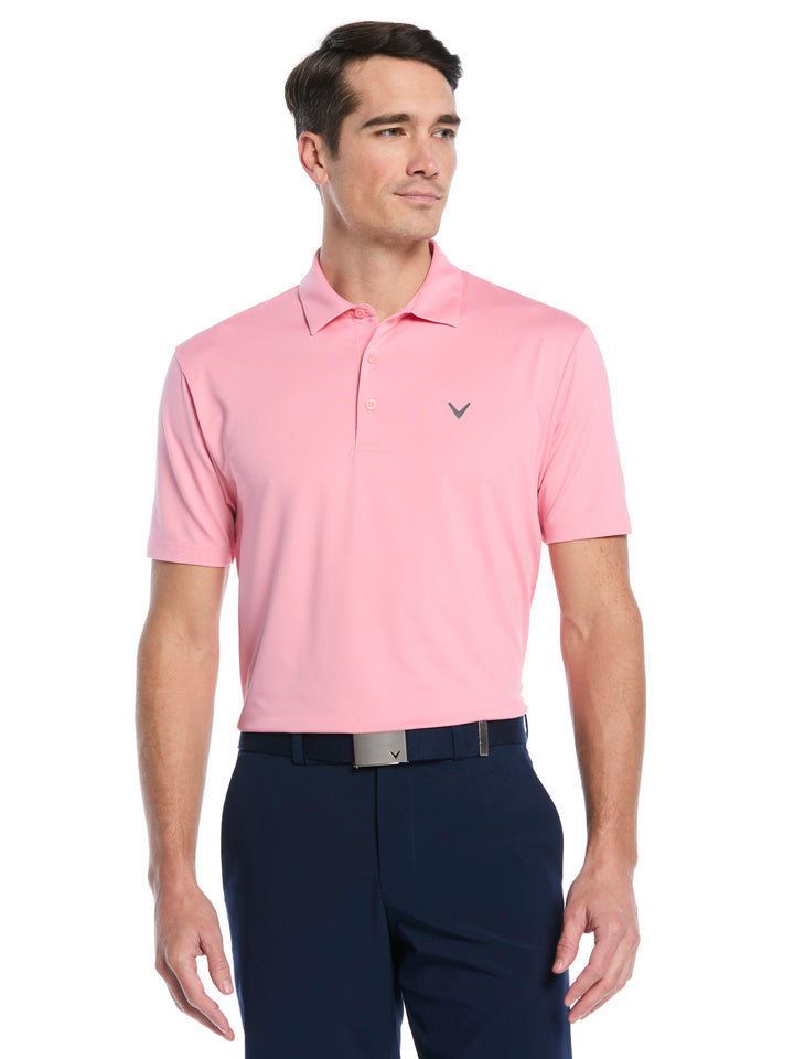 Micro Hex Golf Polo Shirt (Dianthus) 