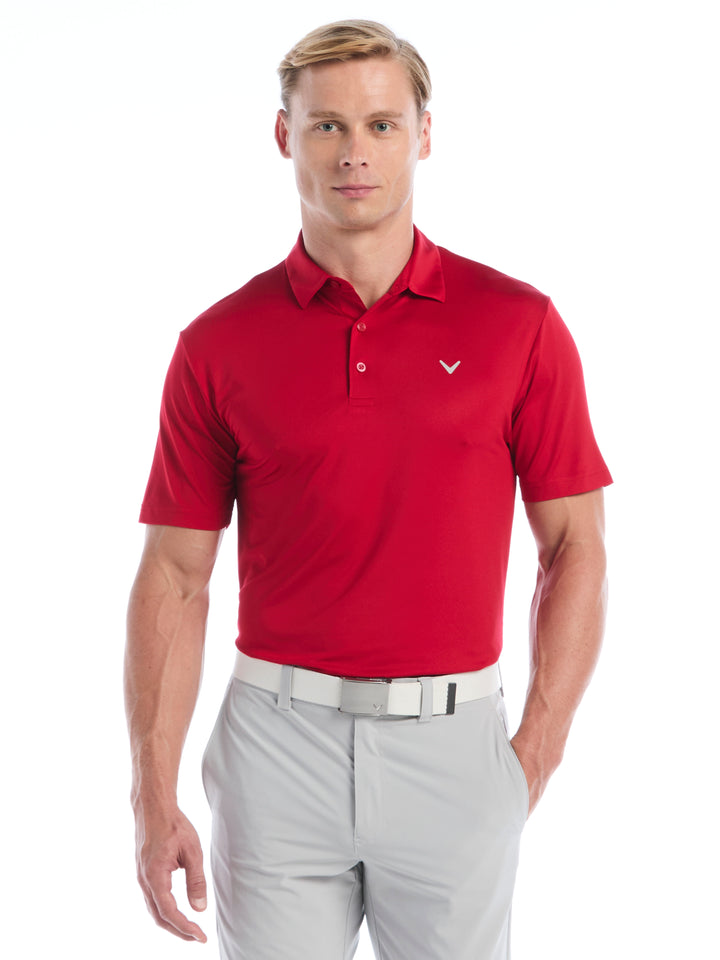 Mens Micro Hex Golf Polo-Polos-Tango Red-S-Callaway