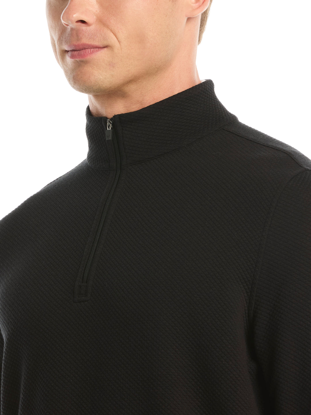 Mens Midweight Argyle Quarter Zip-Pullovers-Callaway