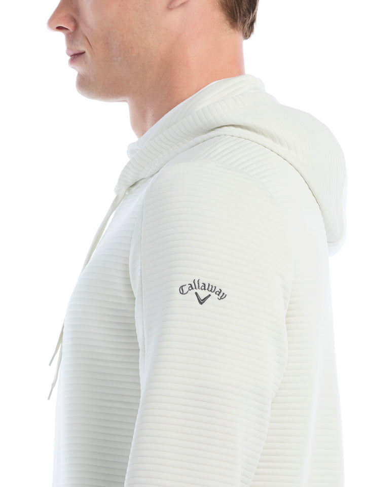 Men's Midweight Ottoman Golf Pullover Hoodie (White Onyx) 