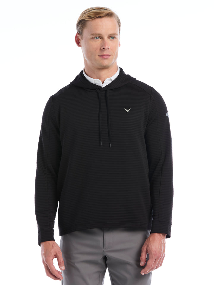 Men's Midweight Ottoman Golf Pullover Hoodie (Caviar) 