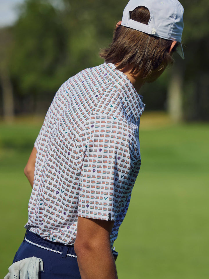 Mens One Pimento, Two Pimento, Green Print Polo-Polos-Callaway