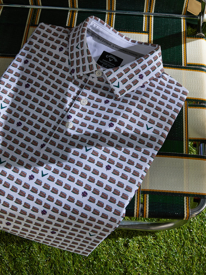 Mens One Pimento, Two Pimento, Green Print Polo-Polos-Callaway