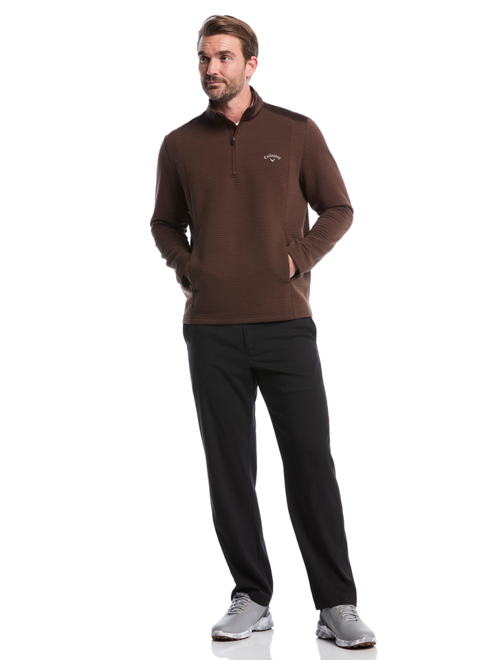 Ottoman Quarter Zip Golf Base Layer (Hot Fudge) 
