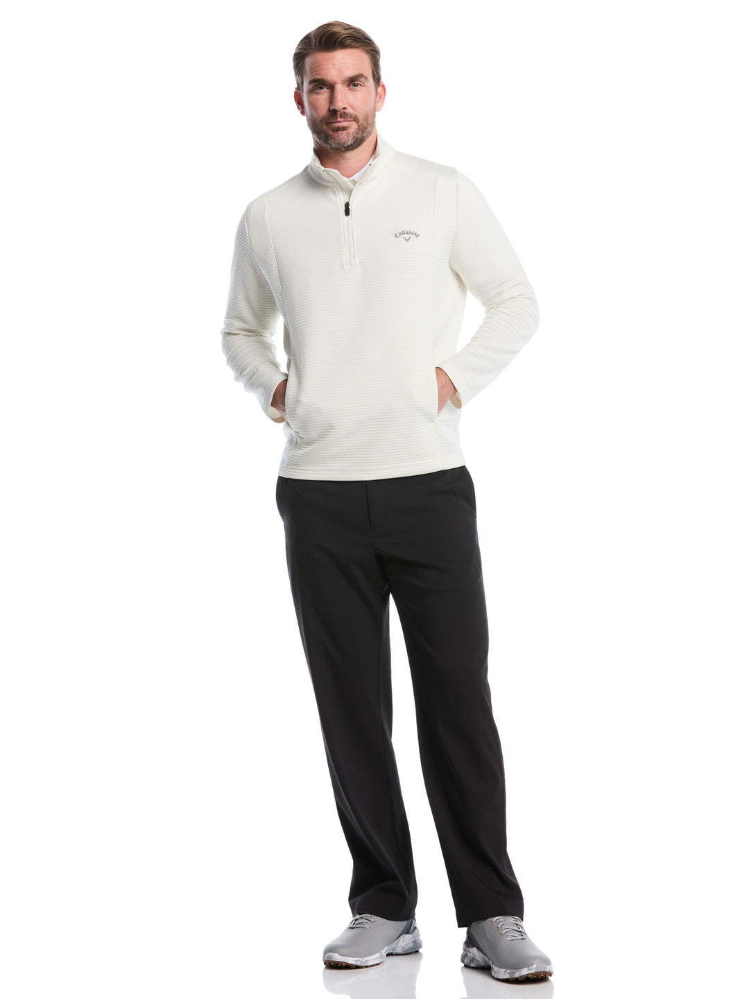 Ottoman Quarter Zip Golf Base Layer (White Onyx) 