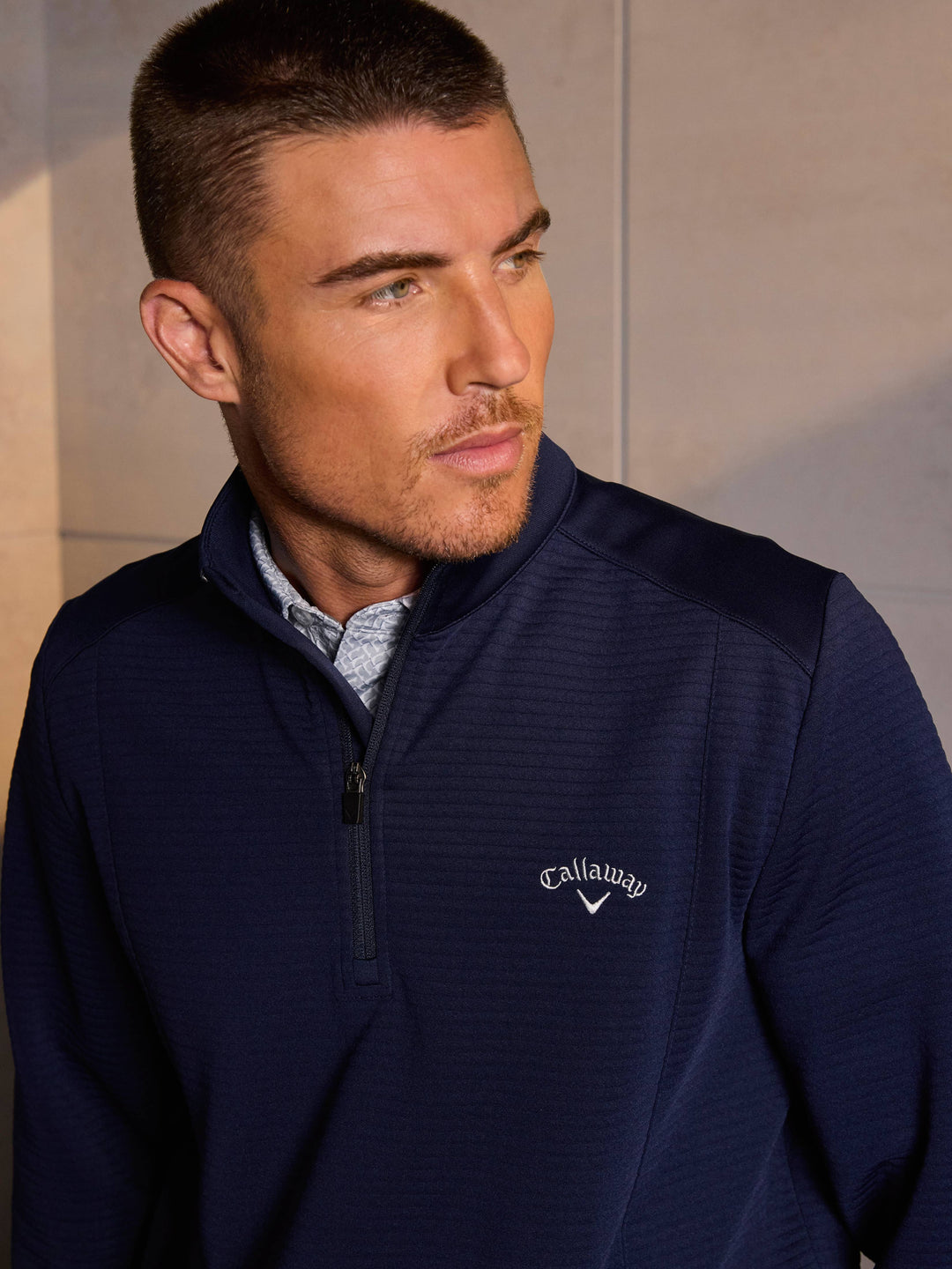 Mens Ottoman Quarter Zip Golf Base Layer-Jackets-Callaway